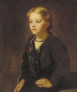 Portrait of Lewin Edward Cadogan, seated three-quarter-length, in a sailor suit