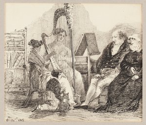 Playing Music on the Harp, 1815
