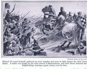 Edward II Gathered an Army and Fought a Battle at Bannockburn 1314 AD, Where Bruce Defeated the English by John Harris Valda