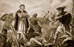 Huscar and Atahualpa Fighting Over the Inca Empire by John Harris Valda