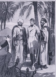 In 1853 David Livingstone with a small party of natives set out on a 1000 mile journey through swamps and forests, Newnes Pictorial Knowledge published by Newnes, c.1950