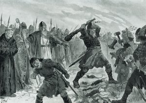 King Olav the Saint Breaking the Image of the God Mor by John Harris Valda