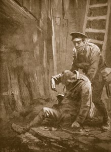 Private T. Doswell Rescuing an Officer from a Mine by John Harris Valda