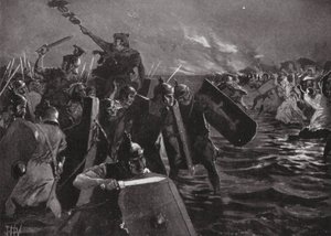 The Roman Attack on Anglesea by John Harris Valda