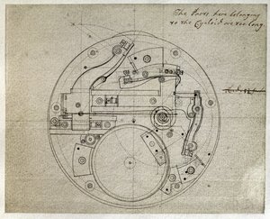 Drawing of the Layout of the Movement of the H4 Timekeeper by John Harrison (1693-1776), c.1759 by John Harrison