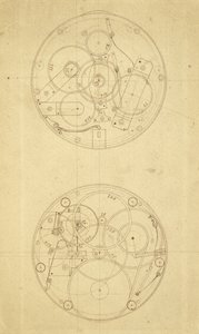 The movement of H.4, a longitude timekeeper designed and drawn by John Harrison, c.1760-72 by John Harrison