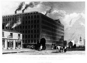 The Twist Factory, Oxford Street, Manchester, engraved by John McGahey, 1829