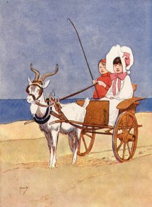 Uncle Reggie hired the goat-chaise for us by John Hassall