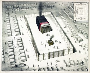The Tabernacle in the Wilderness, and plan of the encampment (published 1850) by John Henry Camp