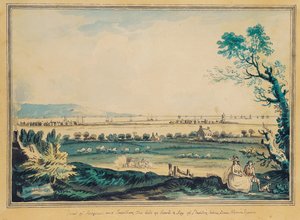 View of Ringsend from Merrion Square, Dublin