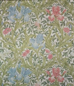 Iris wallpaper, designed by John Henry Dearle for Morris and Company
