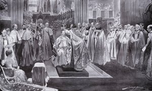 The Crowning of King Edward VII by the Archbishop of Canterbury, Westminster Abbey, London