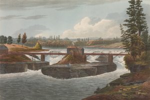 Glenns Falls No. 6 of The Hudson River Portfolio by John Hill