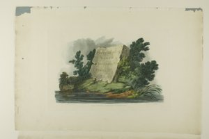 Title Page, Vignette, and Plate One of the First Number of Picturesque Views of American Scenery by John Hill