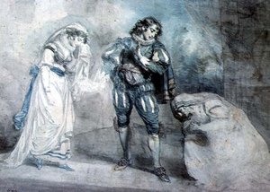 Pierre du Terrail, Chevalier de Bayard with the widow and her daughter