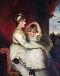 Georgina, Countess of Bathurst and her son