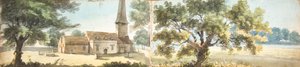 Old Eltham Church and an Oak Tree, Kent by John Inigo Richards