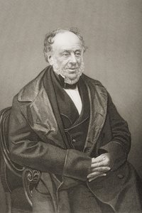 James Brownlow William Gascoigne-Cecil, 2nd Marquess of Salisbury, engraved by D.J. Pound from a photograph, from The Drawing-Room of Eminent Personages, Volume 2, published in London, 1860