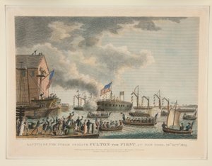 Launch of the Steam Frigate Fulton the First by John James Barralet