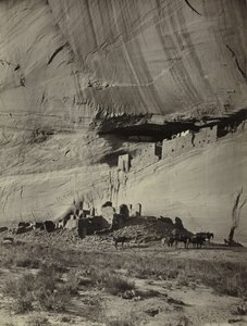 Ruins of Cliff Dwellings, Canyon de Chelly, Arizona by John K. Hillers