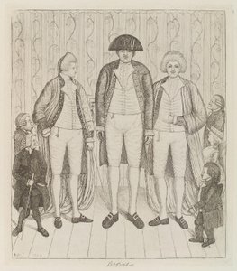Charles Byrne; James Burnett, Lord Monboddo; William Richardson; John Bell; Baillie Kyd by John Kay