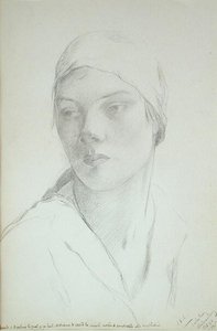 Head of a Model by John Knivet Luxmoore