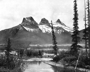 The Three Sisters, Canmore, Canadian Pacific Railway, 1893