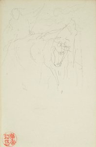 Achilles and Xanthus, from La Farge Folios #849 and #860, One of 42 Drawings by John La Farge