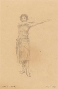 Taupo Dancing the Standing Siva, Samoa by John La Farge