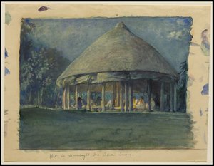 Hut in Moonlight, Iva, Savaii, October 1890
