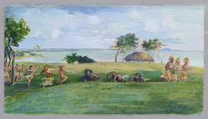 Military Dance in Samoa by John La Farge or Lafarge