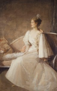 Portrait of a Lady Seated on a Sofa