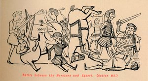 Battle between the Mercians and Egbert by John Leech