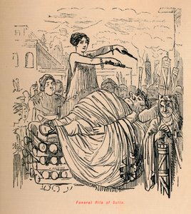 Funeral Pile of Sulla by John Leech