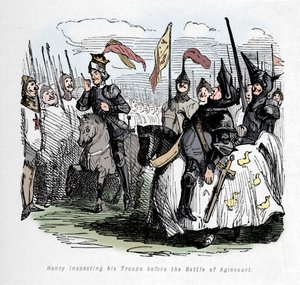Henry inspecting his Troops before the Battle of Agincourt by John Leech