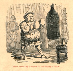 Henry Practising Previous to Challenging Francis by John Leech