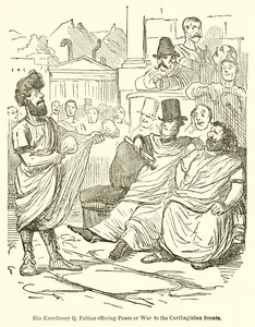 His Excellency Q. Fabius Offering Peace or War to the Carthaginian Senate by John Leech