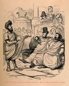 His Excellency Q. Fabius offering Peace or War to the Carthaginian Senate, 1852