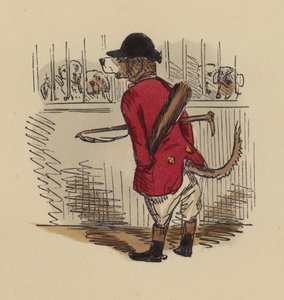 Hound Dressed as Huntsman by John Leech