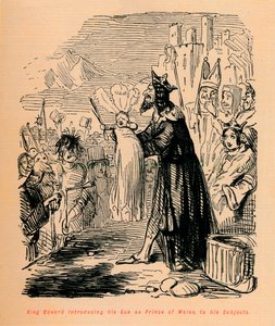 King Edward Introducing His Son as Prince of Wales to His Subjects by John Leech
