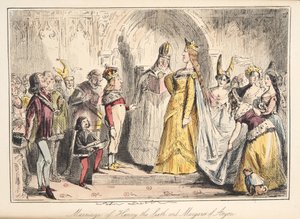 Marriage of Henry VI with Margaret of Anjou, from The Comic History of England by John Leech