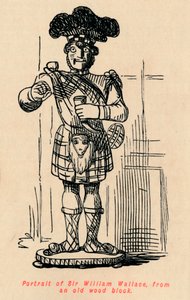 Portrait of Sir William Wallace, from an Old Wood Block by John Leech