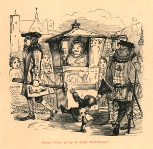 Queen Anne Going to Open Parliament, 1897 by John Leech