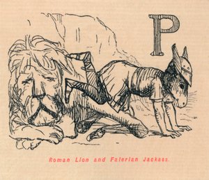 Roman Lion and Falerian Jackass by John Leech