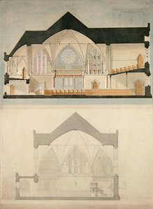 Side Elevation of Trinity College Church, Edinburgh by John Lessels