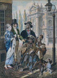 Worldly Folk Questioning Chimney Sweeps and Their Master before Christ Church by John Lewis Krimmel