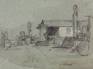 A Scene in the Edgware Road, London by John Linnell