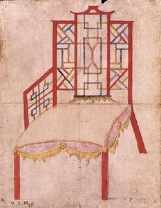 Design for Chinoiserie chair, c.1753 by John Linnell