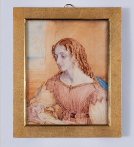 Young Woman with Golden Halo