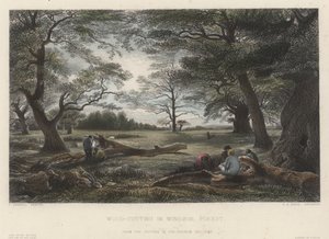 Wood Cutting in Windsor Forest by John Linnell